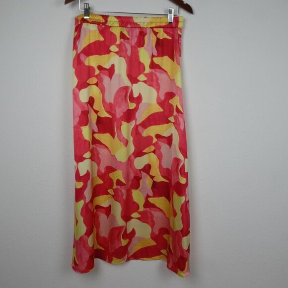 Ming Wang Skirt & Top Set Outfit Women's Size S Pink Yellow TWO Pieces Colorful - Picture 13 of 16